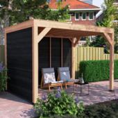 Overkapping Douglas Zwart Zweeds Rabat 355x255cm