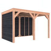 Overkapping Douglas Zwart Zweeds Rabat 395x255cm