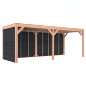Overkapping Douglas Zwart Zweeds Rabat 645x255cm