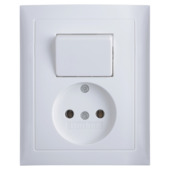 Karwei Berker S.1 stopcontact met wisselschakelaar wit aanbieding
