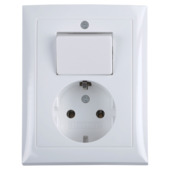 Karwei Berker S.1 Geaard Stopcontact met Wisselschakelaar Wit aanbieding