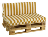 Palletkussen Streep Oker