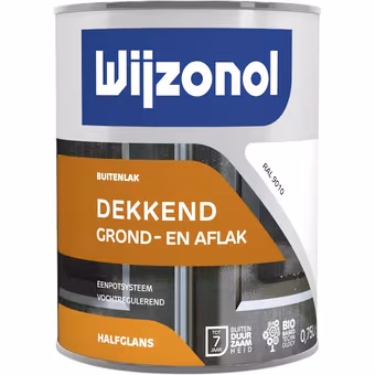 Wijzonol lak halfglans zuiver wit (RAL 9010) dekkend 750 ml