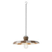 Hanglamp solar bruin wit polyresin