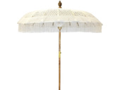Parasol Bali macramé wit Ø 185 cm