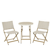Bistroset Bellano wit wicker