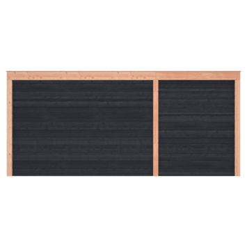 Overkapping Douglas Zwart Zweeds Rabat 545x255cm a-symmetrisch