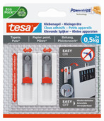 Tesa klevende spijker kleine apparaten voor behang en pleisterwerk verstelbaar wit 0,5 kg 2 stuks
