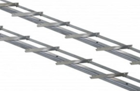Draaibare lamelgeleider RVS 220 cm 2 stuks