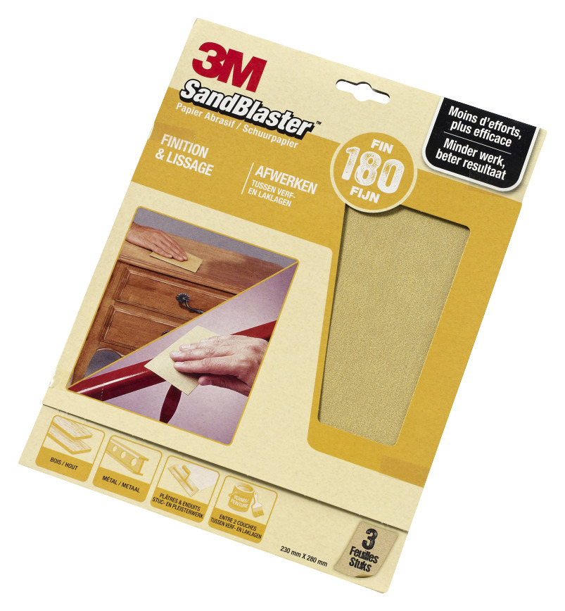 3M Sandblaster Schuurpapier P180 3 Stuks 3m kopen in de aanbieding