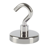 Magneet haak Neodymium klevend zilver 36mm