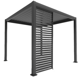 Zijwand louvre voor pergola Classic & Deluxe Antraciet 400 series