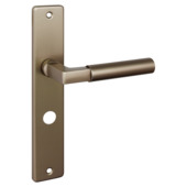 Karwei deurkruk set Stefano recht schild vrij-bezet sluiting 63/8 mm messing antiek aluminium