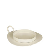 Kandelaar grijs - l15xb13,5xh3cm