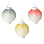 Solar lampion diameter 20cm 3 kleuren