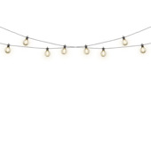 Feestverlichting met 10 led lampen 4,5 meter 