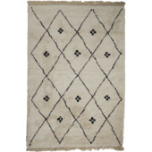Karwei Varamin Vloerkleed Crme/Zwart Bloem 35 mm 120x170 cm aanbieding