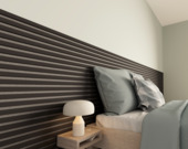 Lattenwand Decowall Acoustic zwart 260x30cm,2 stuks (1.56m2)