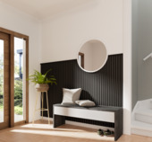 Decowall Acoustic eindprofiel zwart 260cm