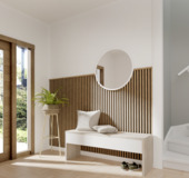 Decowall Acoustic eindprofiel brons eiken 260cm