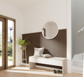 Decowall Acoustic eindprofiel walnoot 260cm
