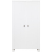 Karwei WOOOD kledingkast Ties wit 202x111x55cm aanbieding