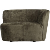 WOOOD fauteuil Stone rechts structuur velvet warmgroen