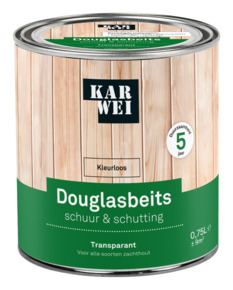 KARWEI douglas beits Schuur & Schutting transparant kleurloos 750 ml