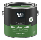 KARWEI douglasbeits Schuur & Schutting dekkend RAL 9005 monumentenzwart 2,5 liter