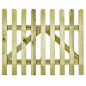 Tuinhek poort grenen hout 80 x 100 cm