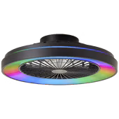 Brilliant plafondventilator Mazzaro met lamp en RGB functie 40W zwart