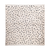 Vloerkleed Varamin zwart/wit stip 240x240 cm