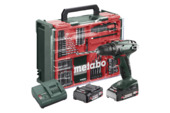 Metabo 18V accuboormachine BS18 incl. 2 accu's 2.0Ah + lader en accessoire-set in koffer