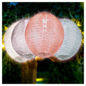 Solar lampion ovaal diverse kleuren