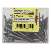 Rotadrill schroef platkop RVS 5x50 mm 100 stuks