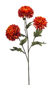 Emerald kunstbloem Mum spray oranje 73cm