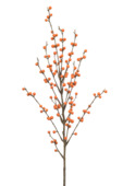 Emerald kunstbloem Ilex berry spray oranje 90cm