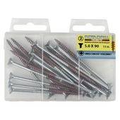 Rotadrill Verzinkte schroeven platkop 5,0x90 mm - 13 stuks