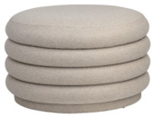 KARWEI poef Luna beige stof