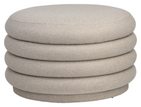 KARWEI poef Luna beige stof