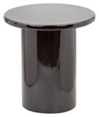 KARWEI bijzettafel Floor bruin keramiek Ø 40 cm