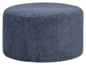 KARWEI poef Raven blauw textiel