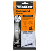 Toggler hollewandplug TD20 23-26 mm 20 stuks