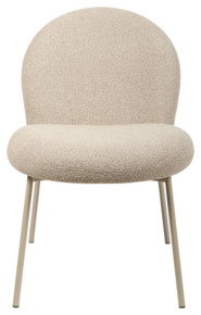 KARWEI eetkamerstoel Babs zand bouclé stof
