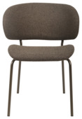 KARWEI eetkamerstoel Lola bruin bouclé stof