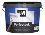KARWEI Perfectdek muur en plafondverf mat binnen RAL 9010 gebroken wit 10 liter
