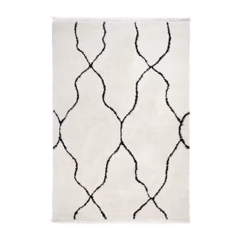 Varamin Vloerkleed Crème/Zwart 35 mm 160x230 cm