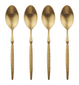 Theelepel set van 4 lichtgoud
