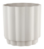 Keramieken pot mat wit 30x30x30cm