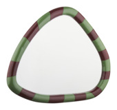 Spiegel organisch bruin groen 35x35cm